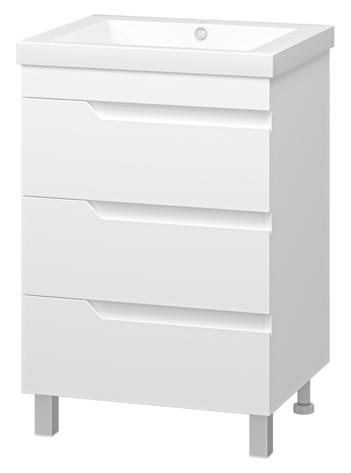 Тумба с раковиной Misty Софт 60 белый