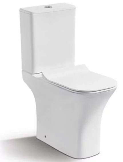 Унитаз Ceruttispa Vettore CT7192 напольный, компакт, с горизонтальным выпуском, белый