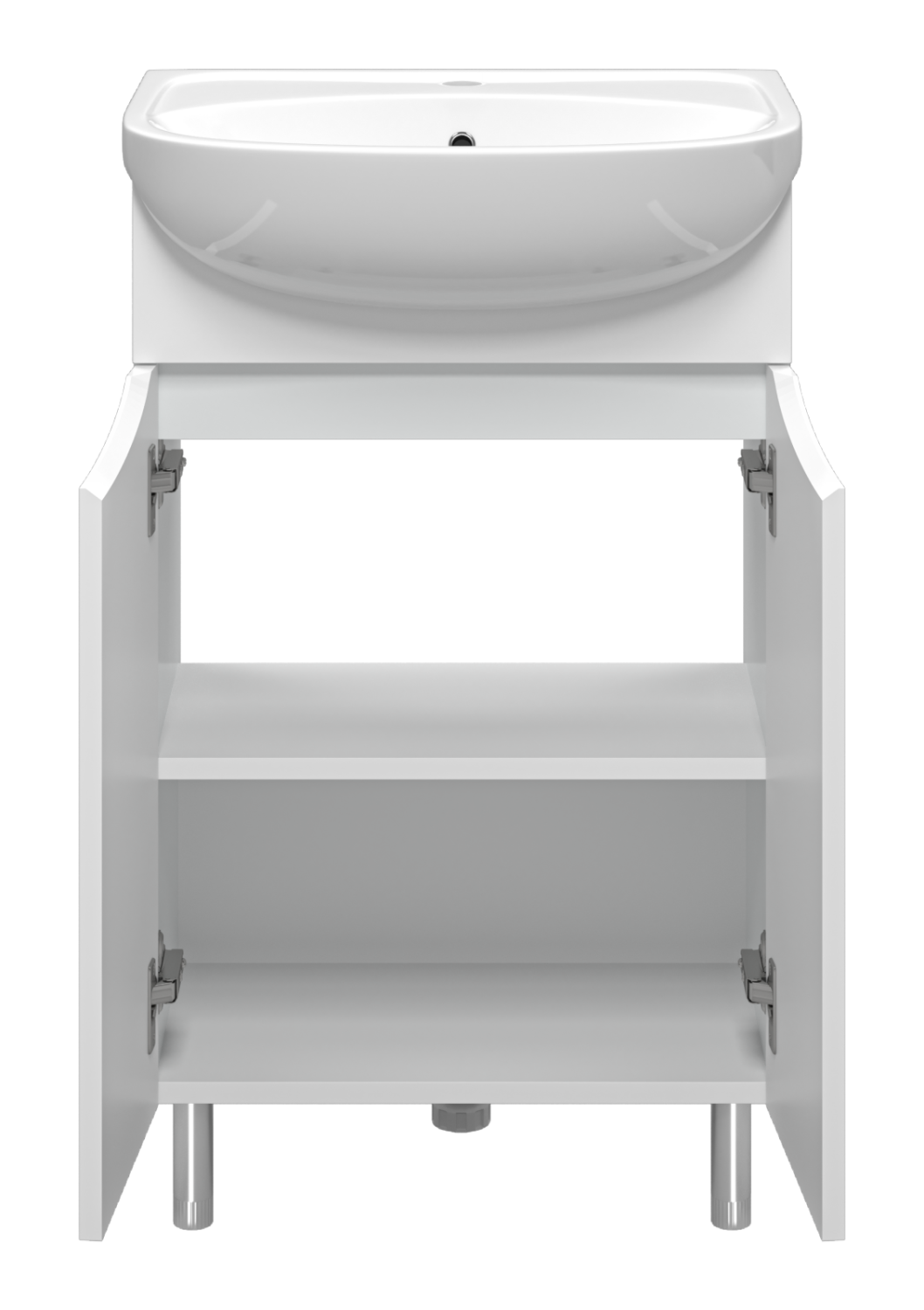 Тумба с раковиной Misty Смайл 50 белый