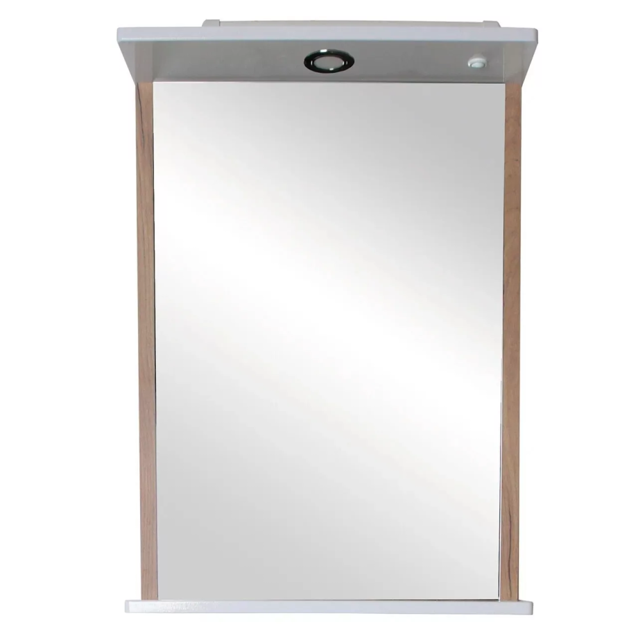 Зеркало Асб-мебель Альпина 50 с белый/дуб золотой