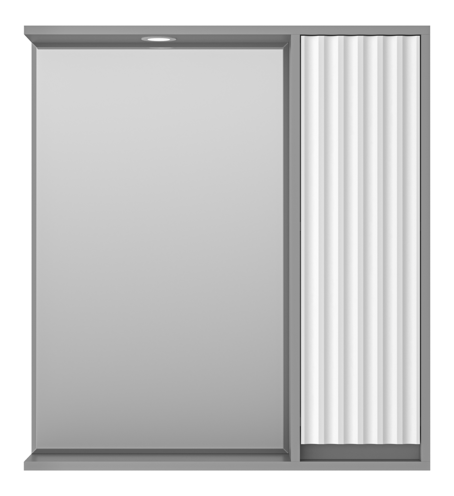 Зеркало-шкаф Brevita Balaton 75 R, белый/серый