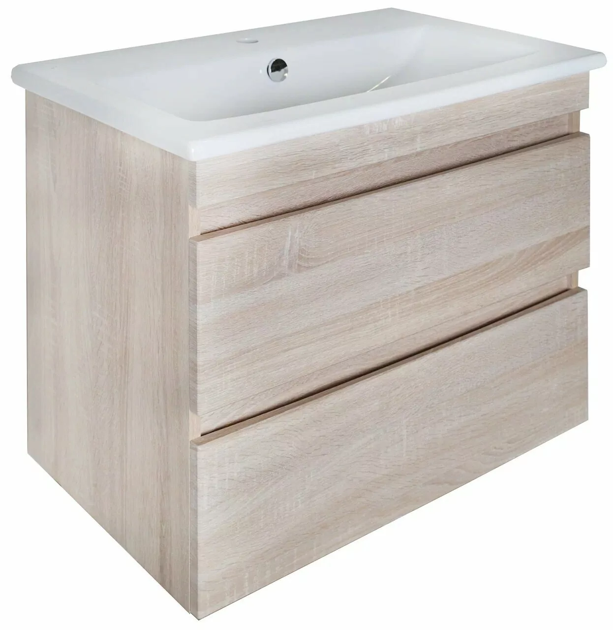 Тумба с раковиной Асб-мебель Лира 75 подвесная, дуб сонома