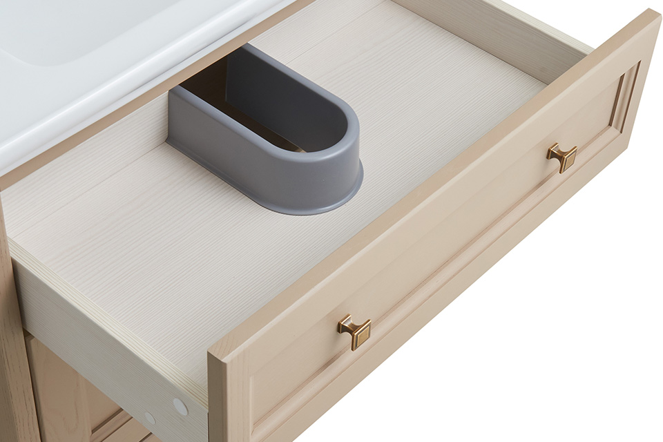 Мебель для ванной ASB Woodline Толедо 85 комплект, подвесной, капучино, хром