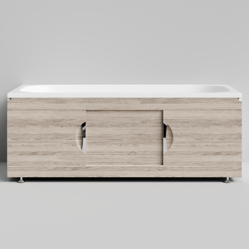 Экран под ванну Vod-ok Топ 150 раздвижной Дубослив ореховый светлый