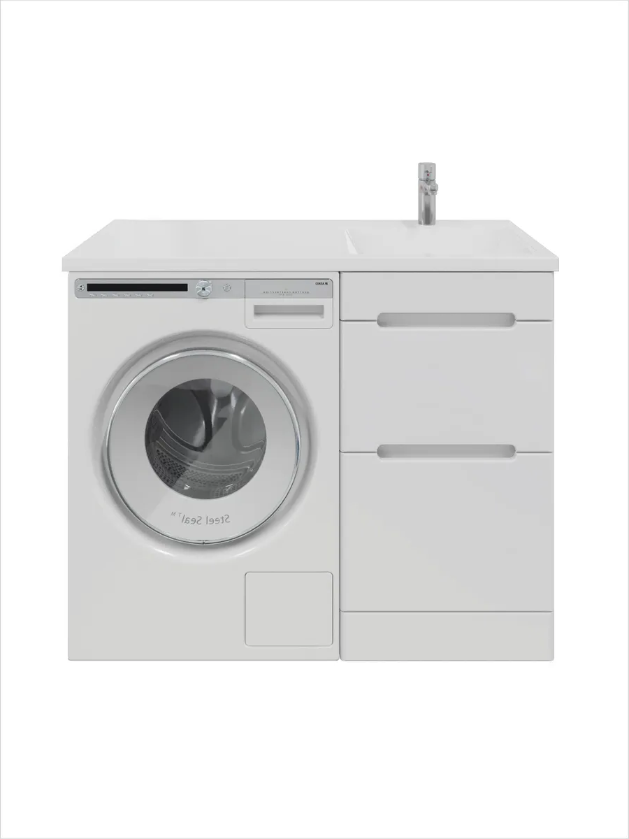 Тумба напольная SanStar Толедо 60 с раковиной Даллас 120 правый белая