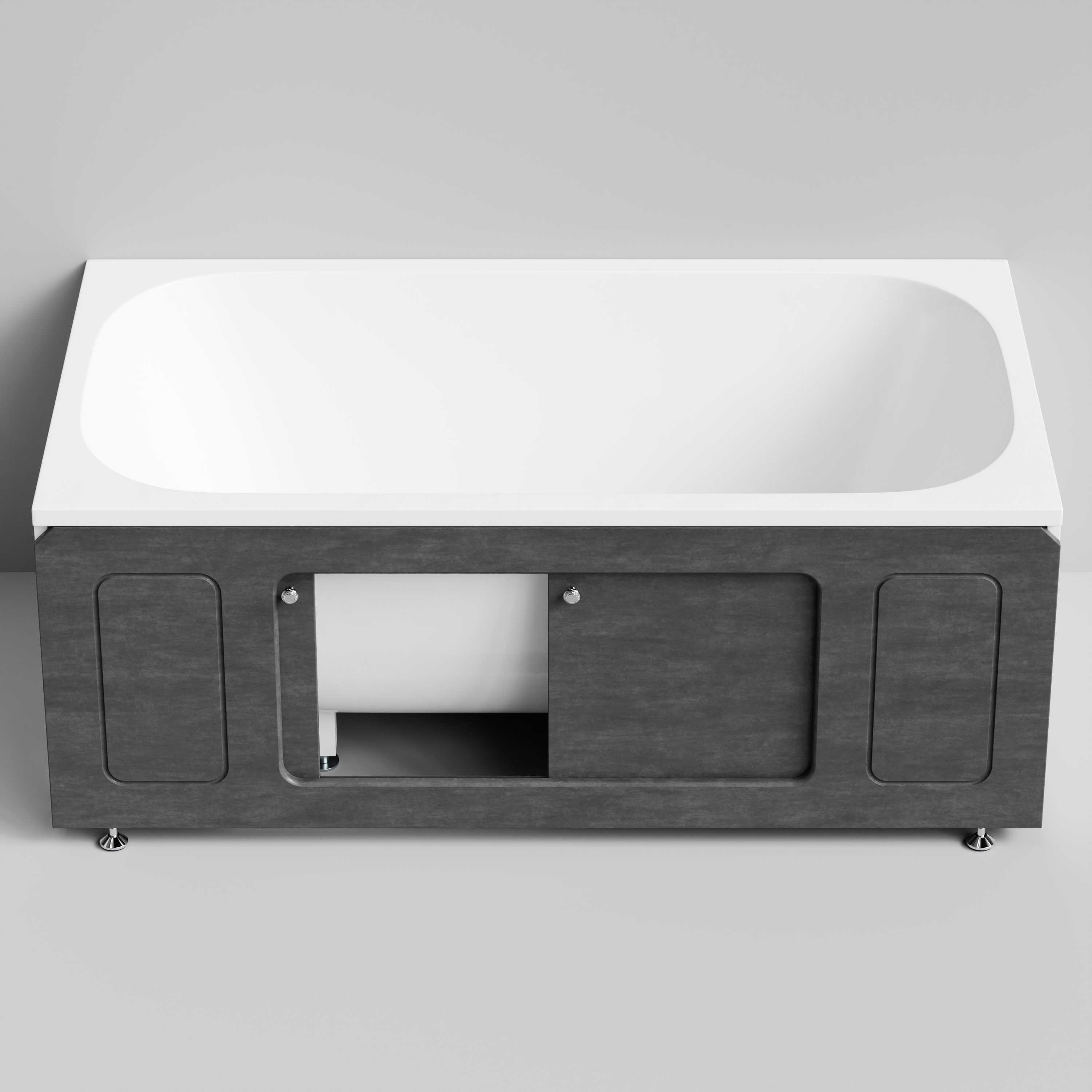 Экран под ванну Vod-ok Лидер 150 раздвижной Серый камень