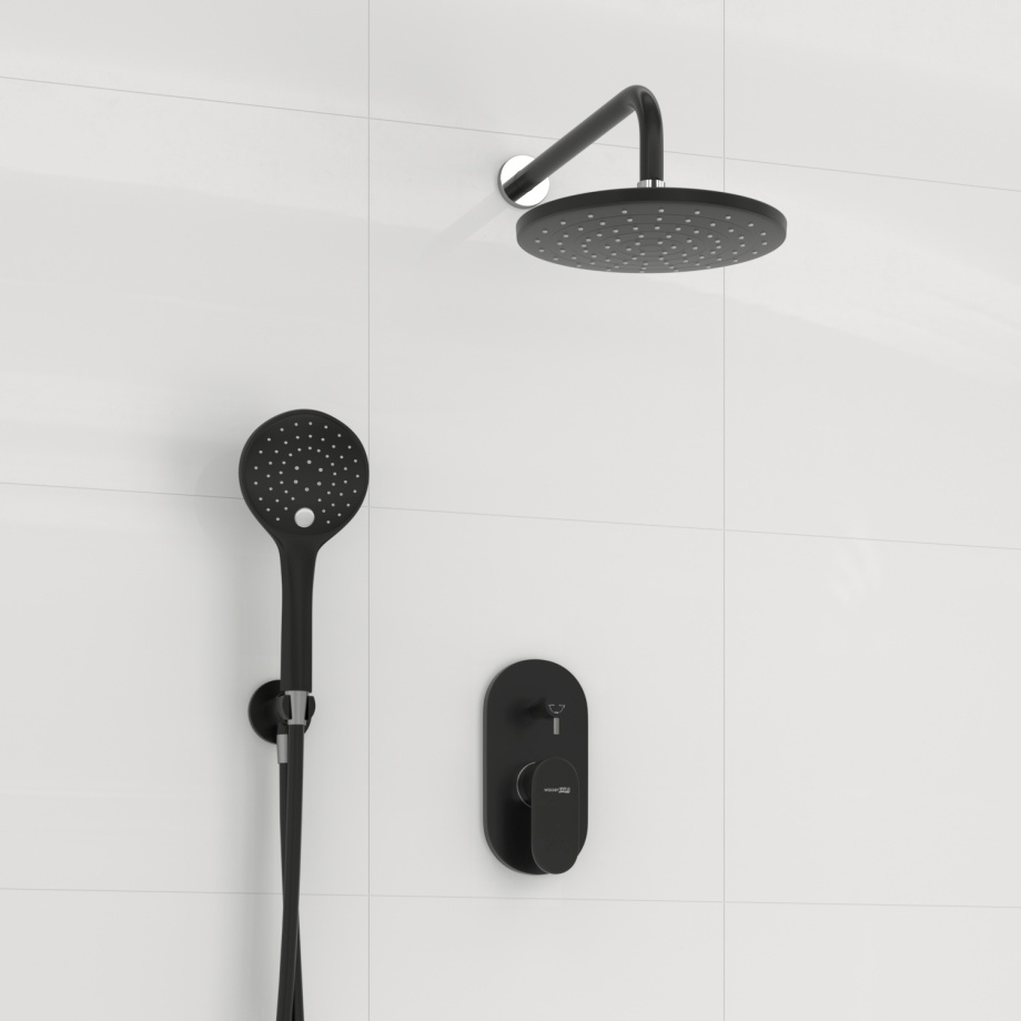 Душевой комплект WasserKraft A16777 черный Soft-touch
