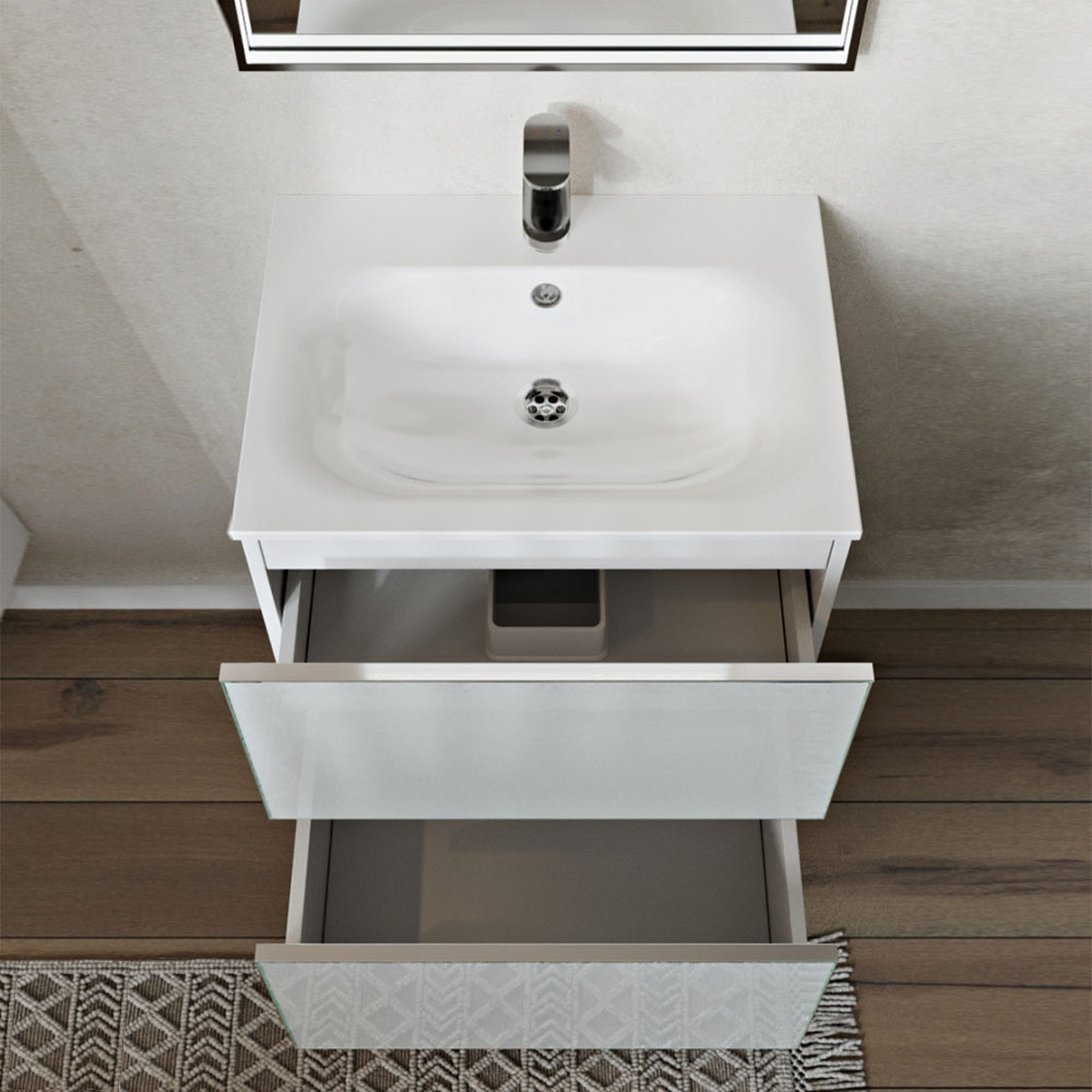 Тумба с раковиной подвесная (60 см) Terminus Vega VEG10602900301OSL, белый