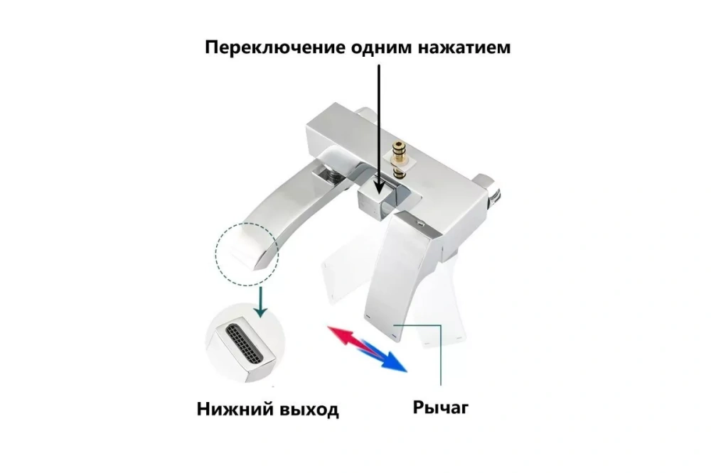 Душевая стойка ALMAes Turia SDI-1820 хром от магазина Vanna-Vanna.ru!