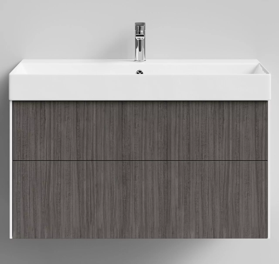 Тумба подвесная Vod-ok Эвкалипт 100 с раковиной Stance 100, эвкалипт серый