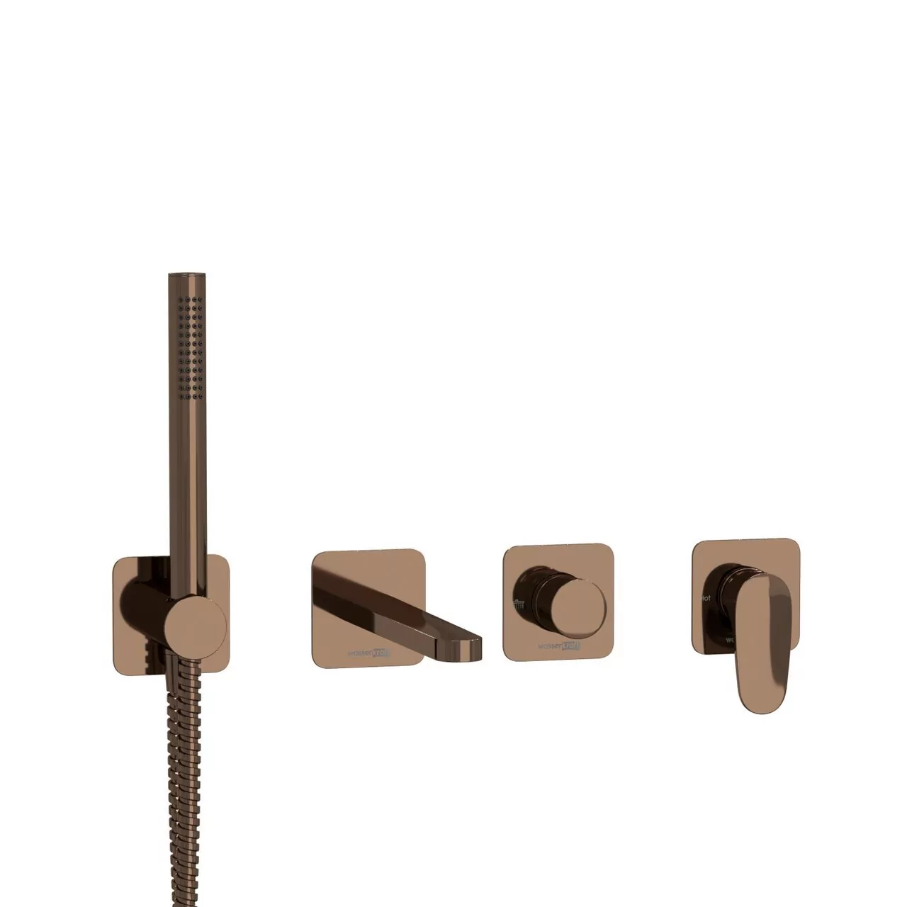 Смеситель для ванны WasserKraft Asphe A7751.287.289.290.292.291 розовое золото