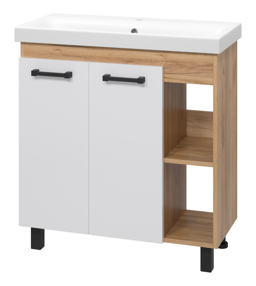 Тумба с раковиной Misty Крафт 80 белый