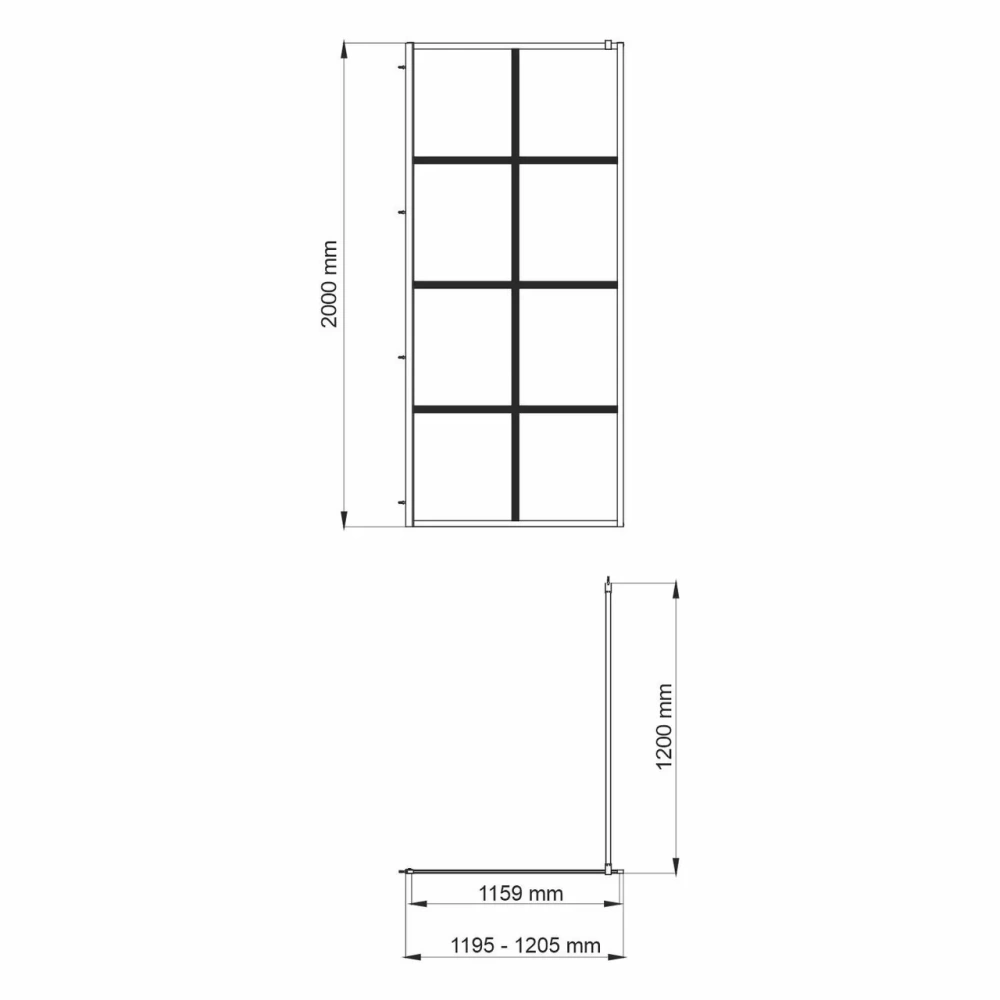 Душевая перегородка WasserKraft Glan 66W40 прозрачное стекло, профиль черный от магазина Vanna-Vanna.ru!