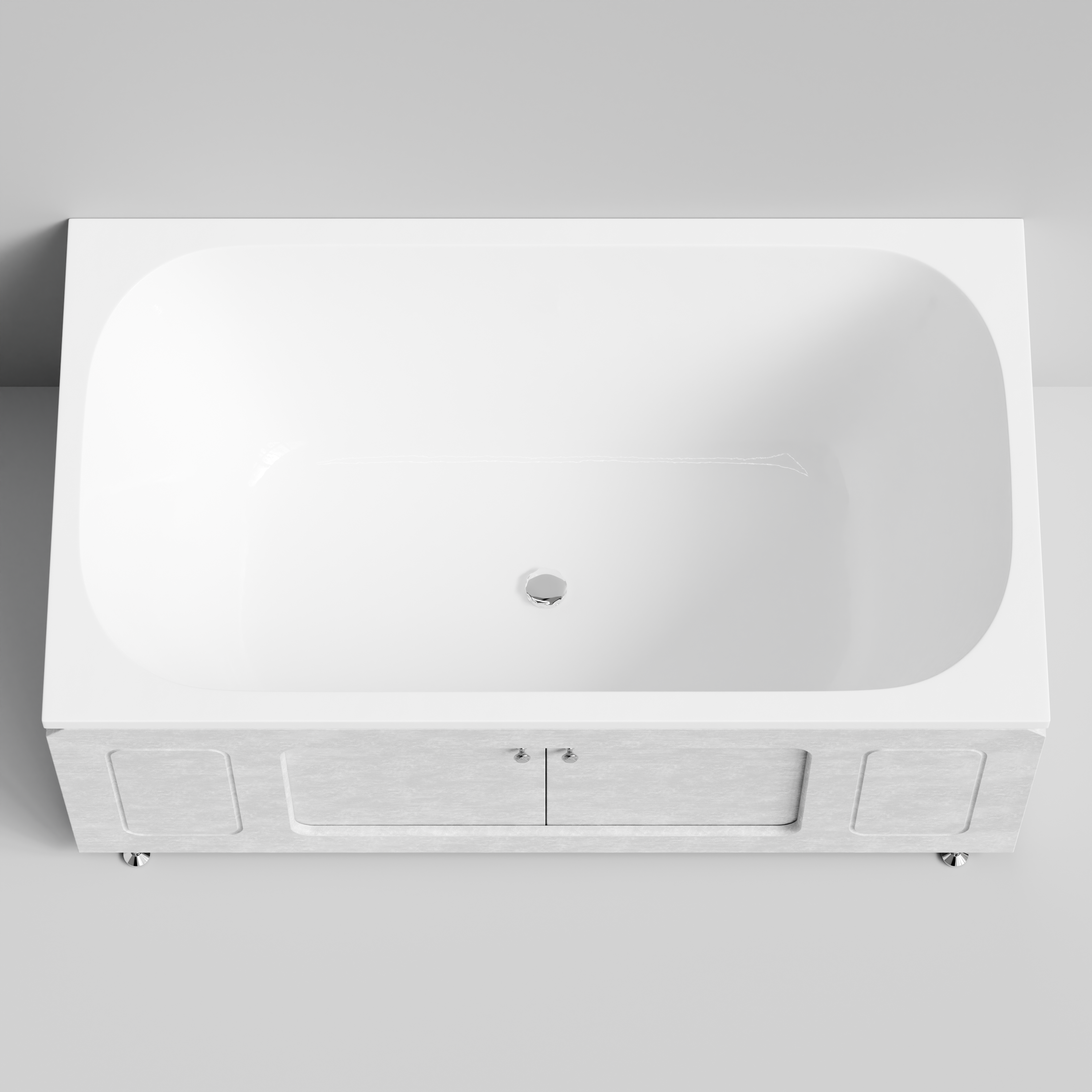 Экран под ванну Vod-ok Лидер 150 раздвижной Белый камен