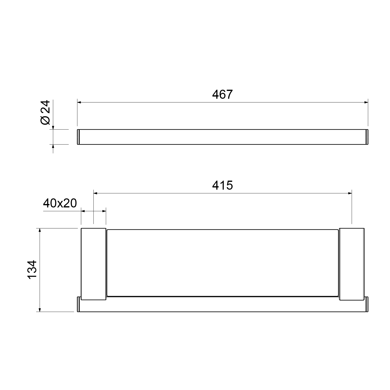 Полка в ванную стеклянная Timo Luiro 18572/18 черное золото