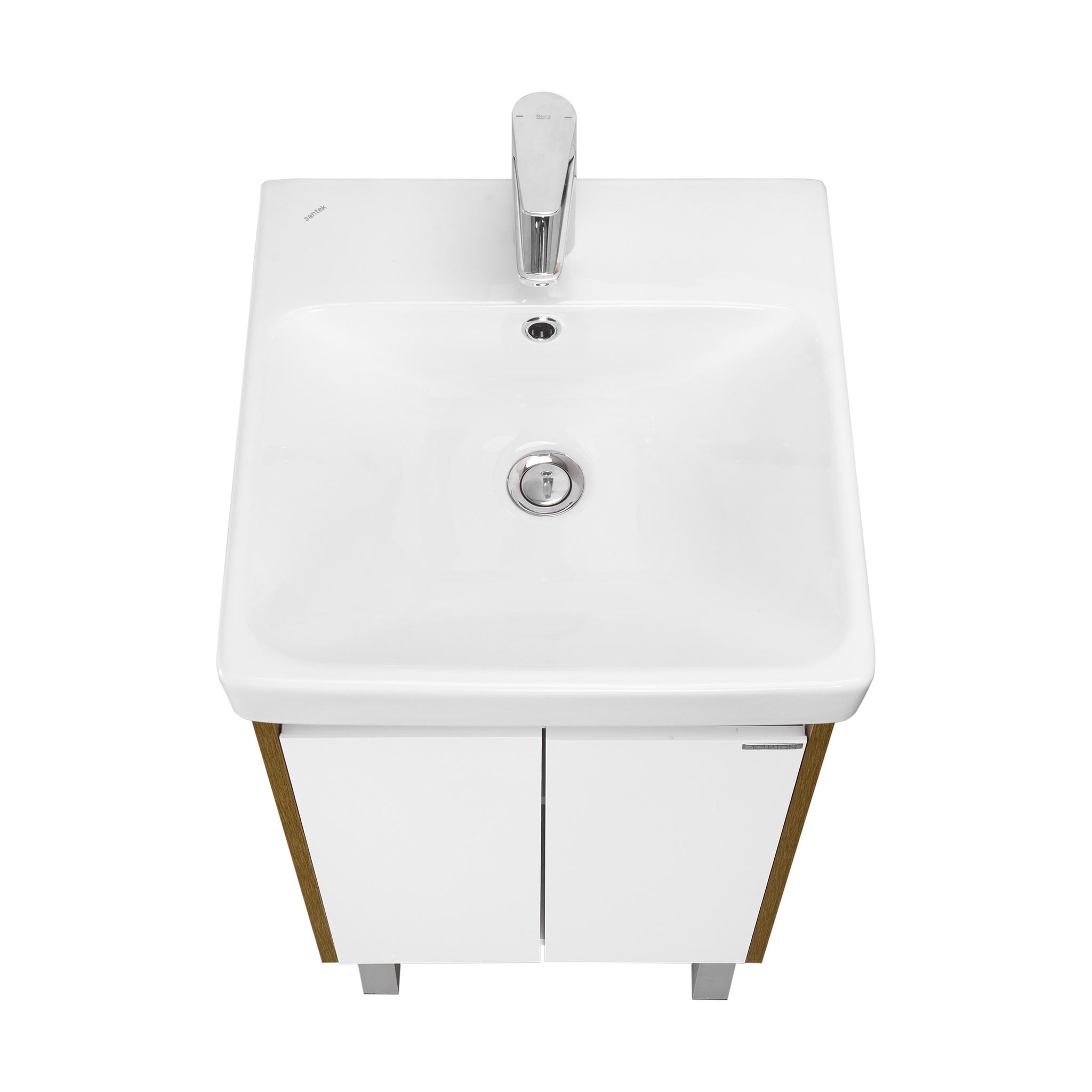 Тумба Aquaton Сканди Doors 45 с раковиной Адриана 45, 2 ящика, подвесная, белый, дуб рустикальный