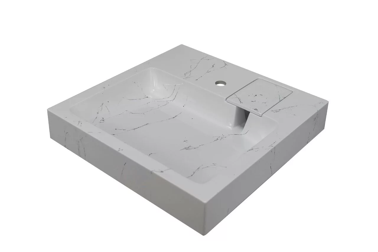 Раковина Stella Polar Солярис 60х50 белый мрамор