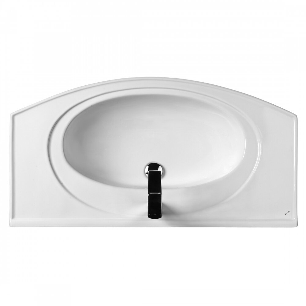 Тумба напольная Viant Лима 100 с раковиной Энигма 100, белый