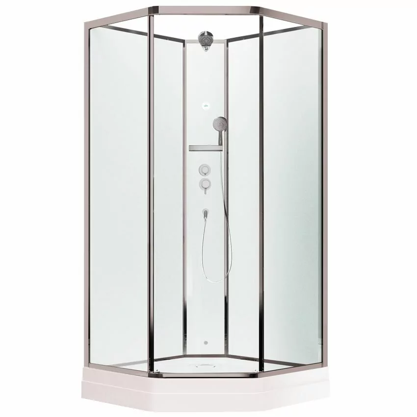 Душевая кабина Timo Premium ILMA 701 100х100 без крыши, многоугольная, прозрачное стекло