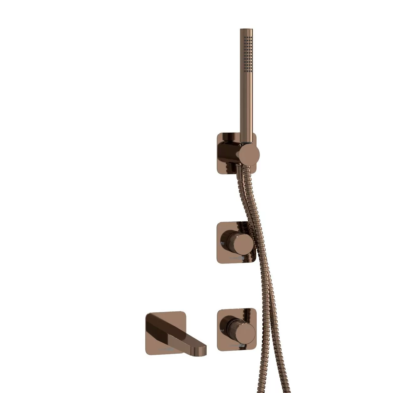 Смеситель для ванны WasserKraft Paar A8851.309.311.290.292.291 розовое золото