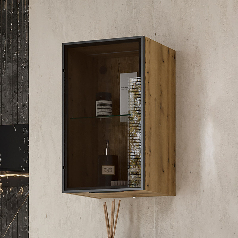 Мини-пенал подвесной EQUIL Strong 36 подвесной, R/L, 1 дв., дуб эвок