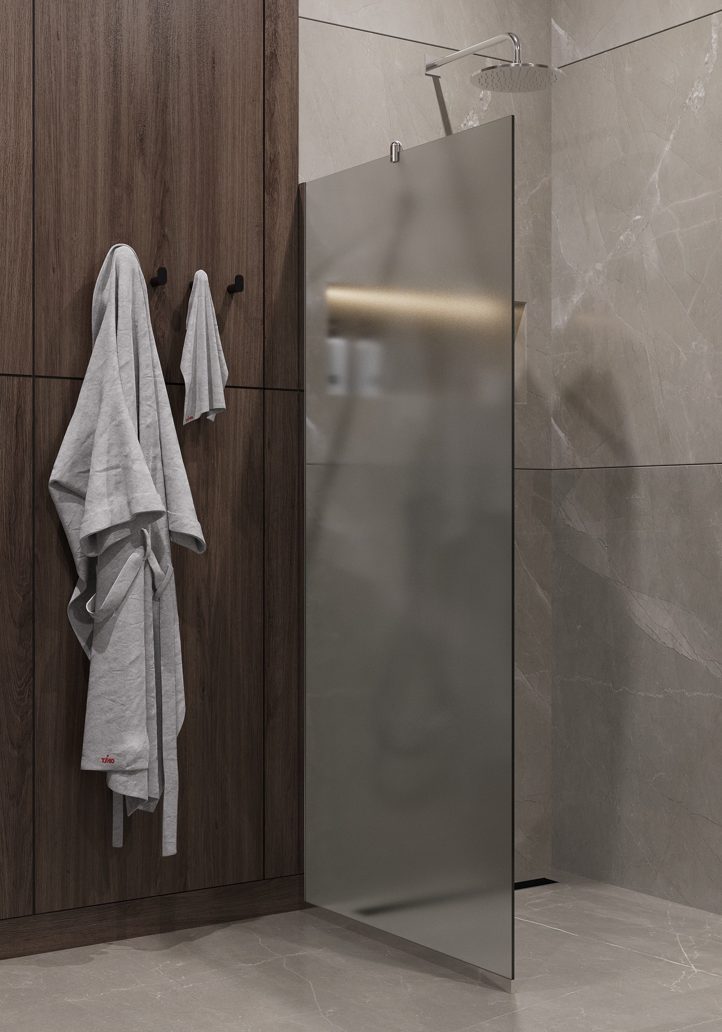 Душевая перегородка Timo TP-1190/00F-8 матовое стекло, профиль хром