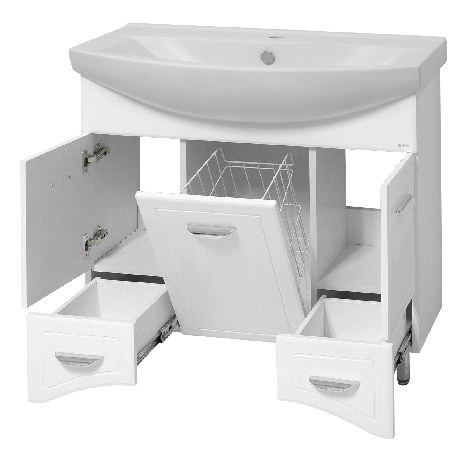 Тумба с раковиной Misty Дрея 85 белый