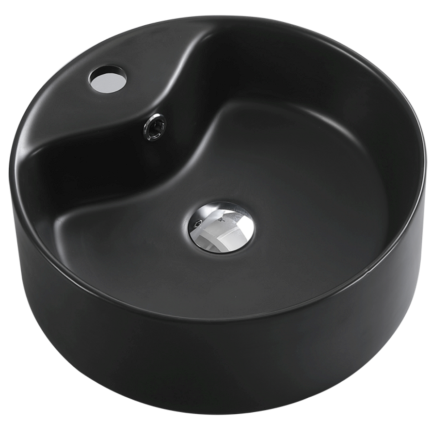 Раковина накладная Esbano BERYL (matt black) 465x465x155