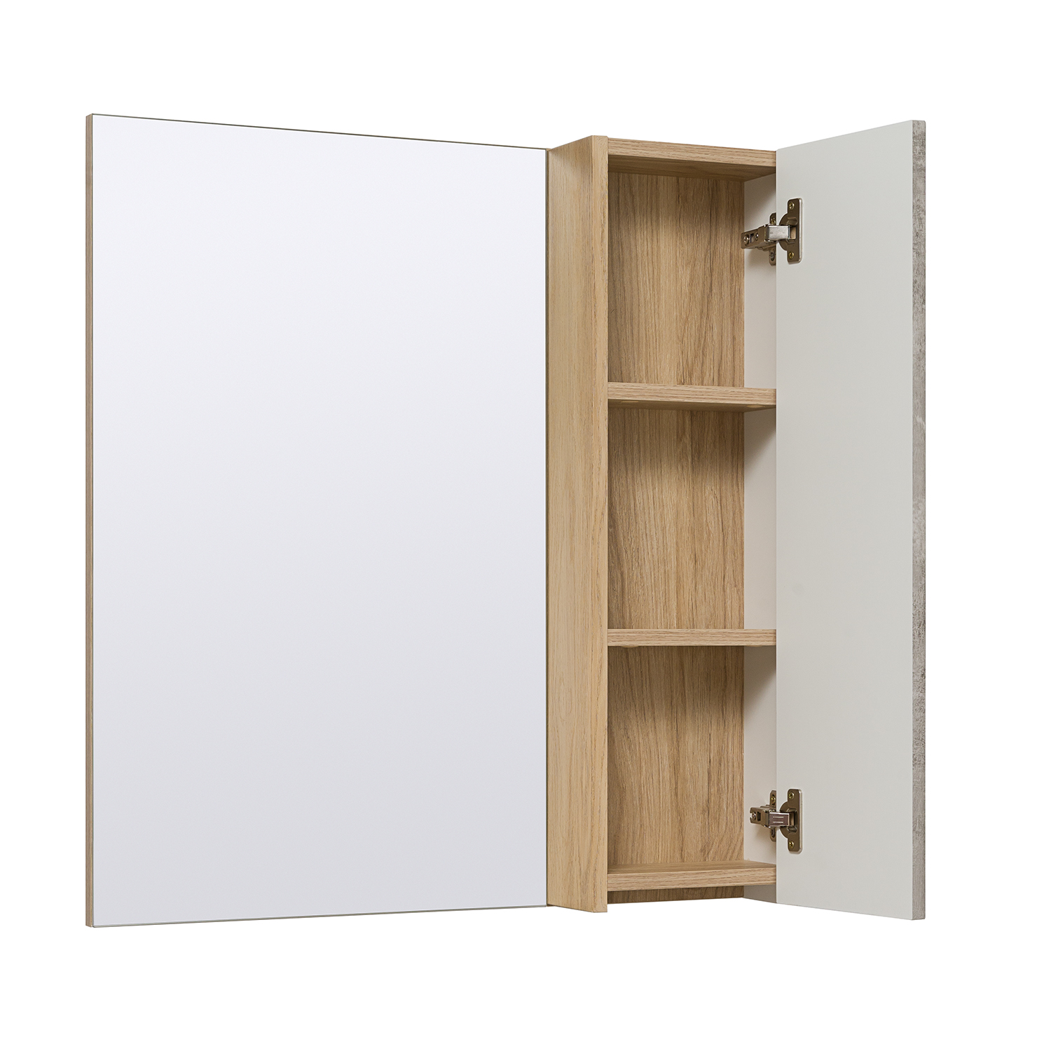 Зеркало с шкафчиком Runo Мальта 70 серый дуб