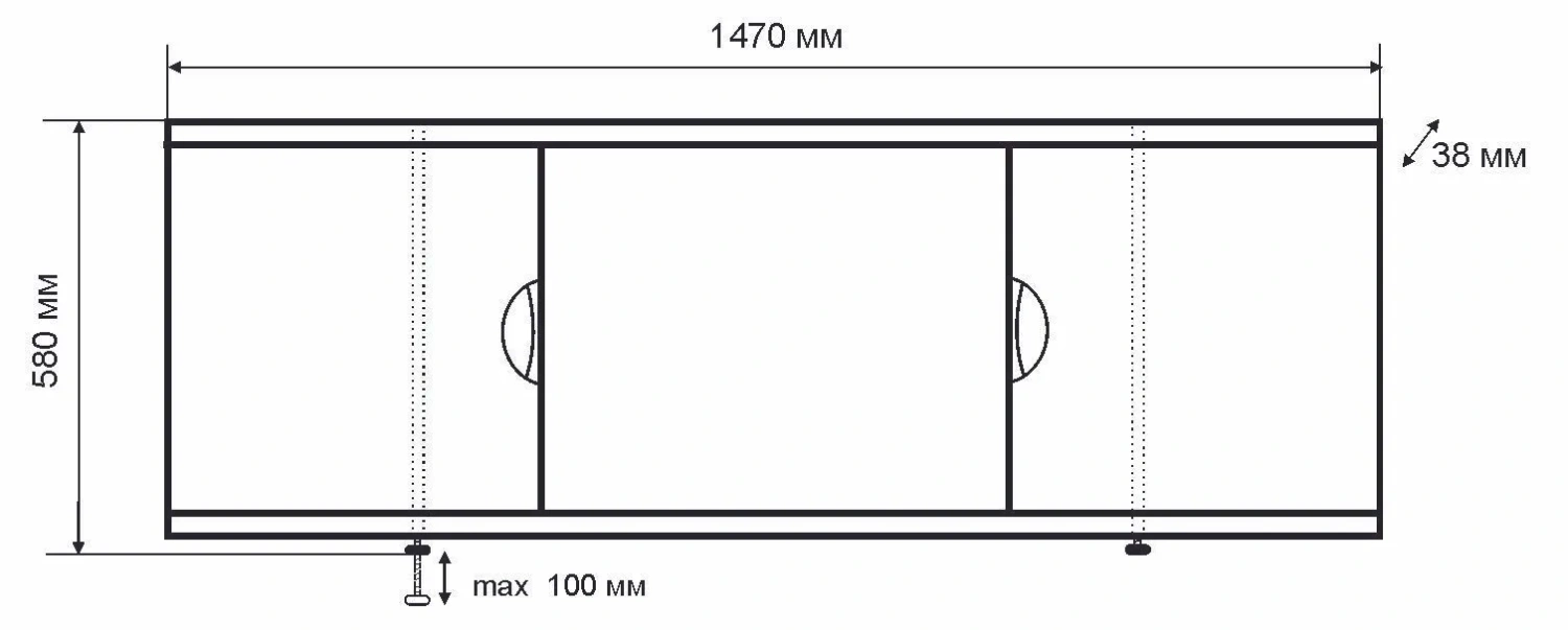 Экран под ванну Emmy Валенсия MAX 150 раздвижной белый