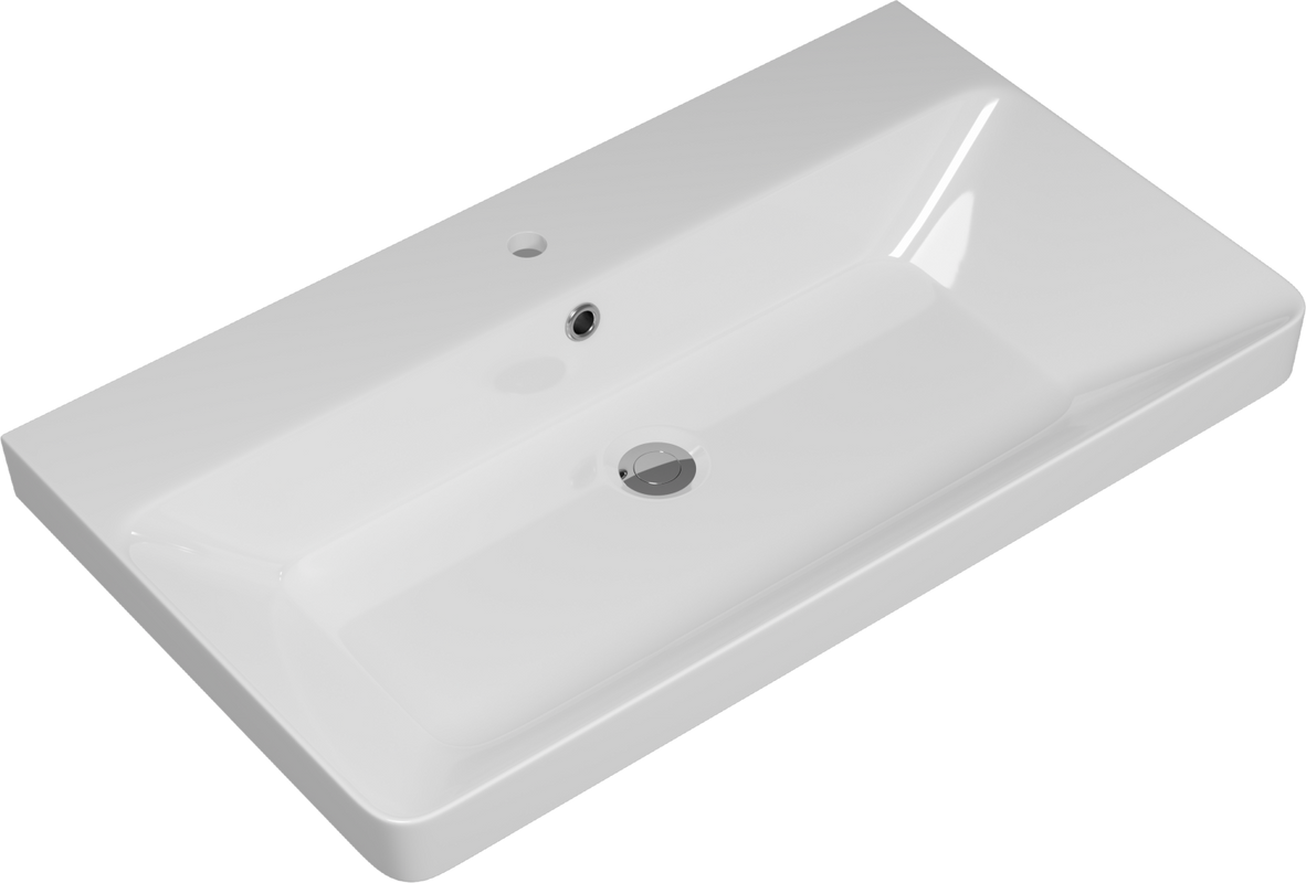 Тумба с раковиной напольная Dreja Luxury Plus 80 см, белый