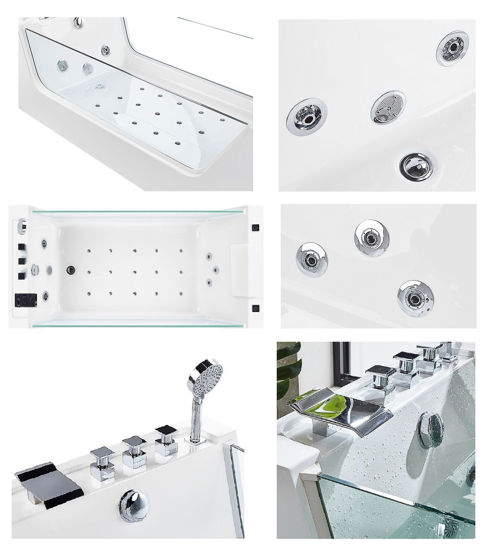 Ванна Ceruttispa C-453A акриловая, гидромассажная (1800x800x580)