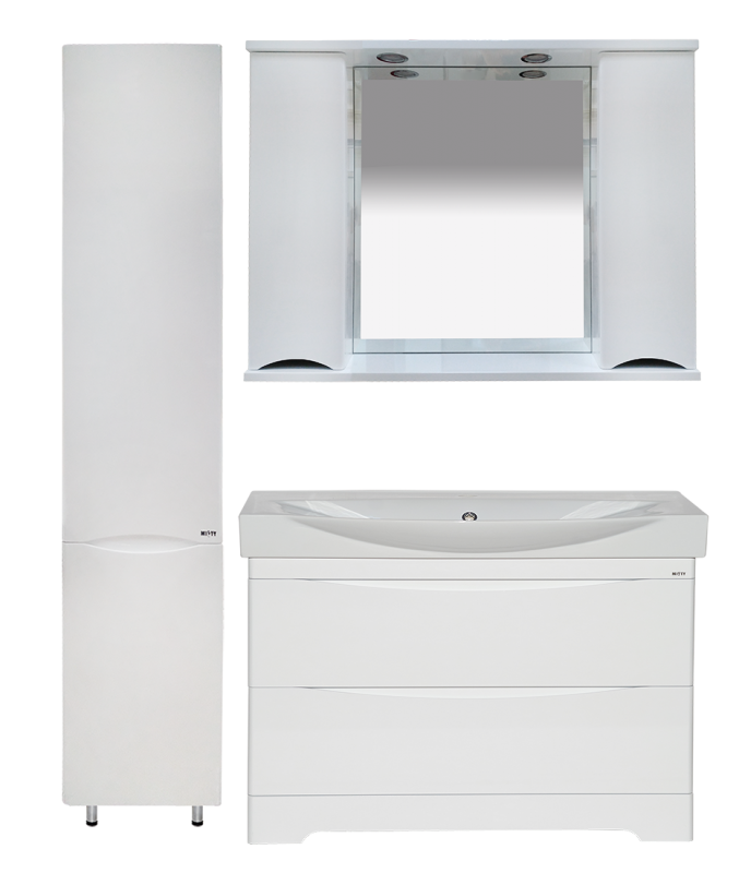 Зеркало с шкафчиком Misty Элвис 105, белый
