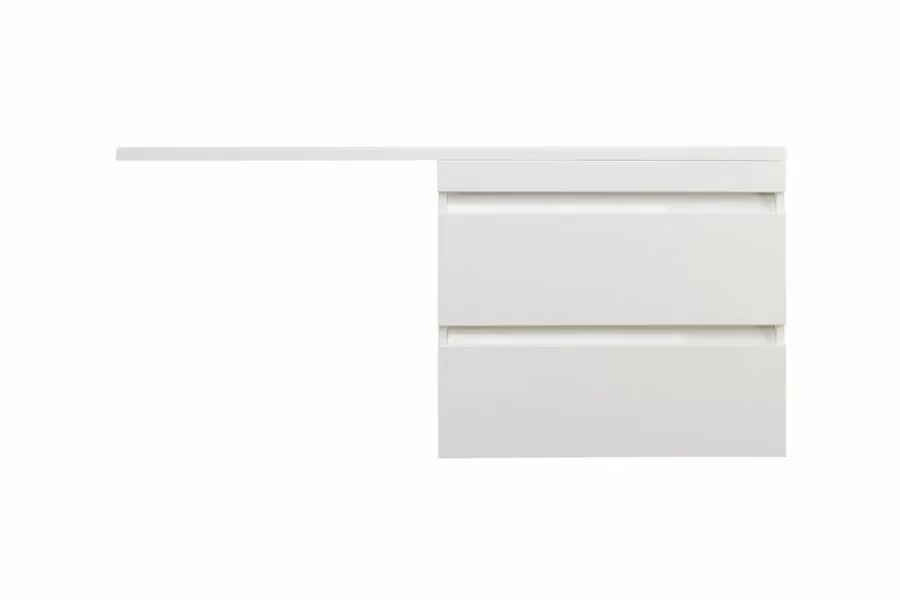 Тумба подвесная Style Line Даллас 150 люкс plus ПВХ с раковиной Даллас 150 под стиральную машину, 2 ящика, правая, белая