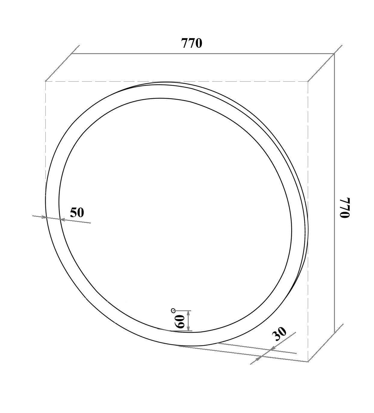 Зеркало Runo Руан Led D770