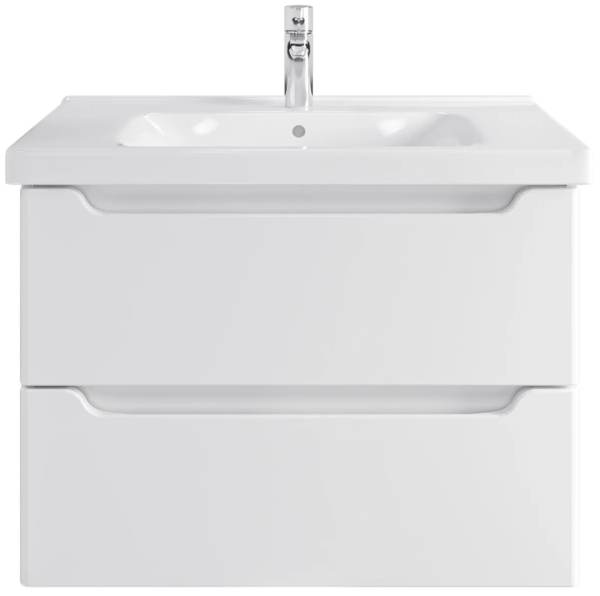 Тумба подвесная SanStar Lanciano 80 с раковиной Гармония 80, белая