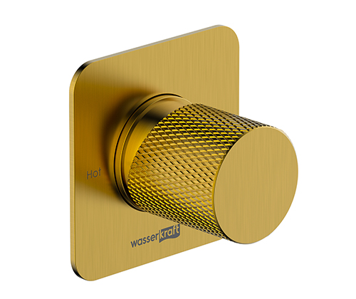 Смеситель WasserKraft Schunter 8251, встраиваемый, на 1 выход, матовое золото