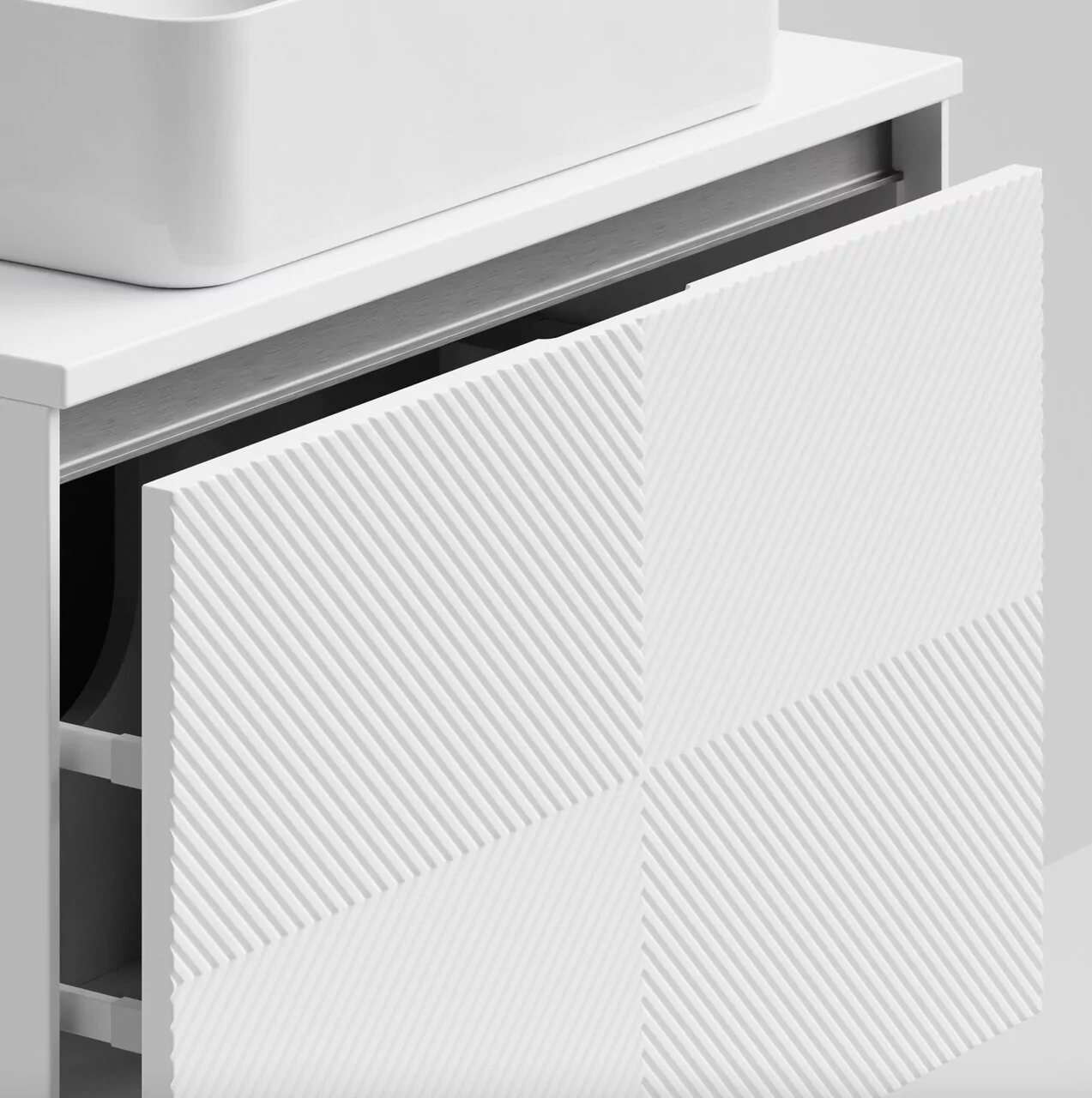 Тумба подвесная Vod-ok Соло 80 с раковиной Олимпия 560, белый + 7 цветов от магазина Vanna-Vanna.ru!