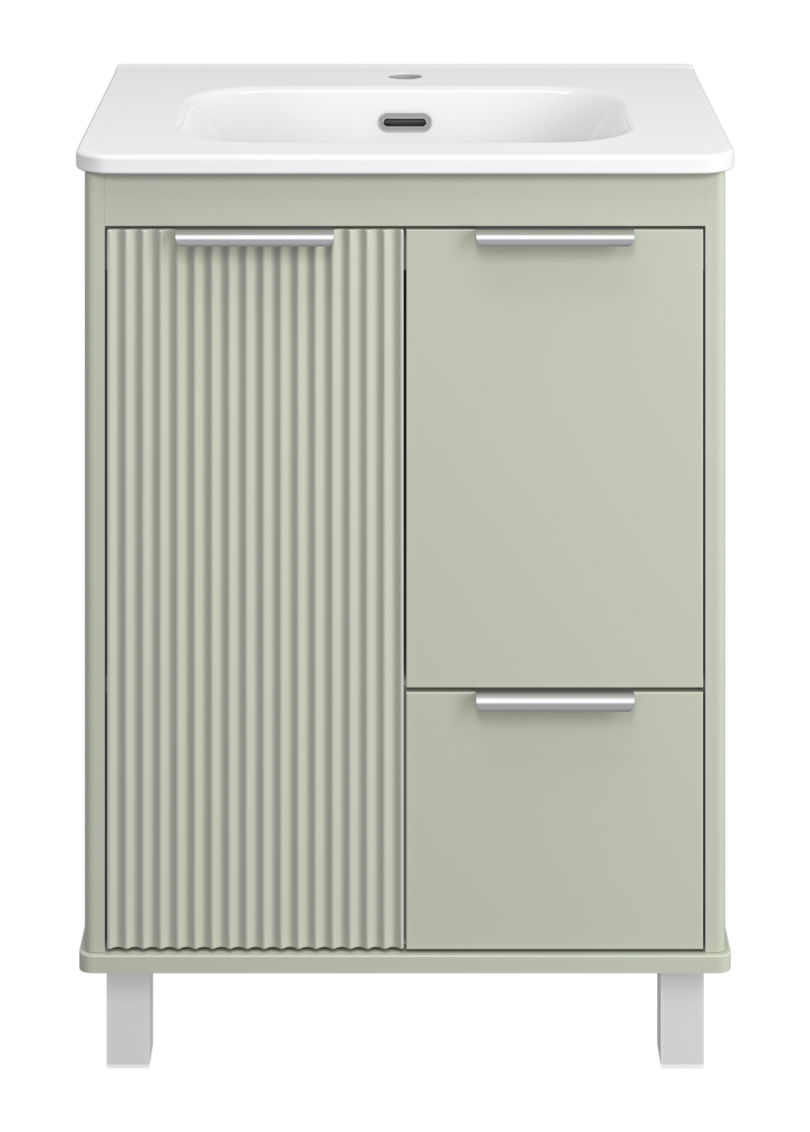 Тумба с раковиной Brevita Risacca Pistachio 60 напольная, фисташковый