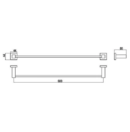 Полотенцедержатель Timo 10053/00 хром