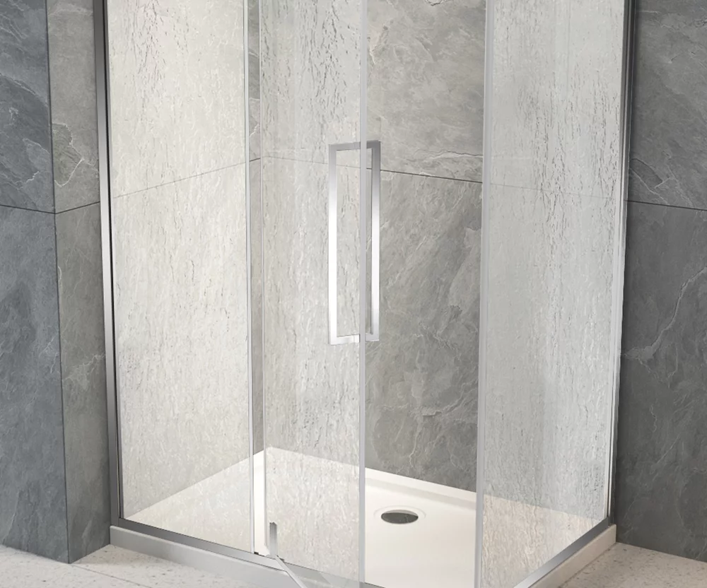 Душевой угол Veconi Rovigo RV-034R, 1000х900х1950 хром, стекло дождь