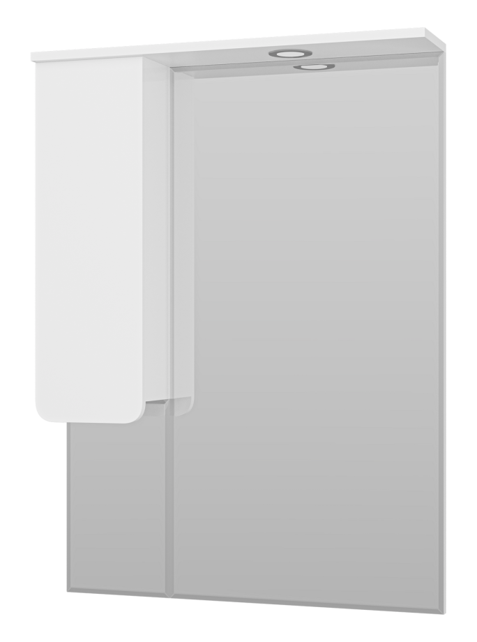 Зеркало-шкаф Misty Чегет 75 L, белый