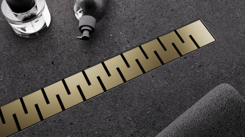 Душевой лоток Veconi Stesso Line Gold 500 от магазина Vanna-Vanna.ru!
