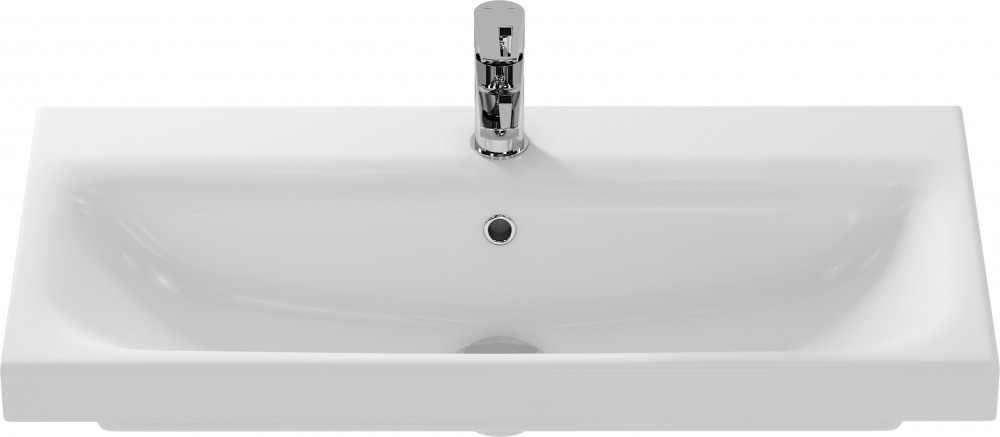 Тумба подвесная SanStar Riana 80 с раковиной Moduo 80, gold kraft