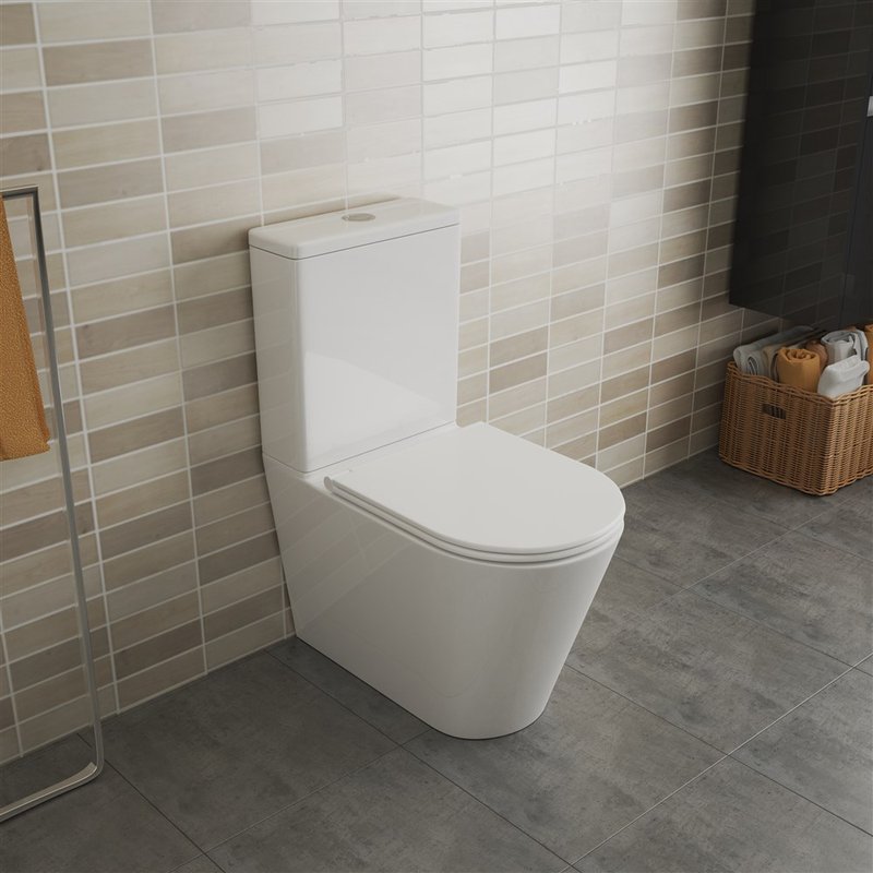 Унитаз Owl 1975 ИМOWLT190303 Vind Cirkel-G напольный, компакт, с микролифтом, белый