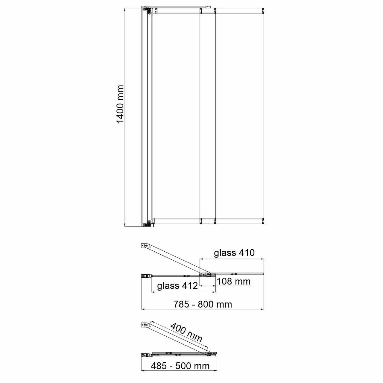 Стеклянная шторка WasserKraft Main 41S02-80 WasserSchutz Fixed профиль хром Стеклянная шторка WasserKraft Main 41S02-80 WasserSchutz Fixed профиль хром