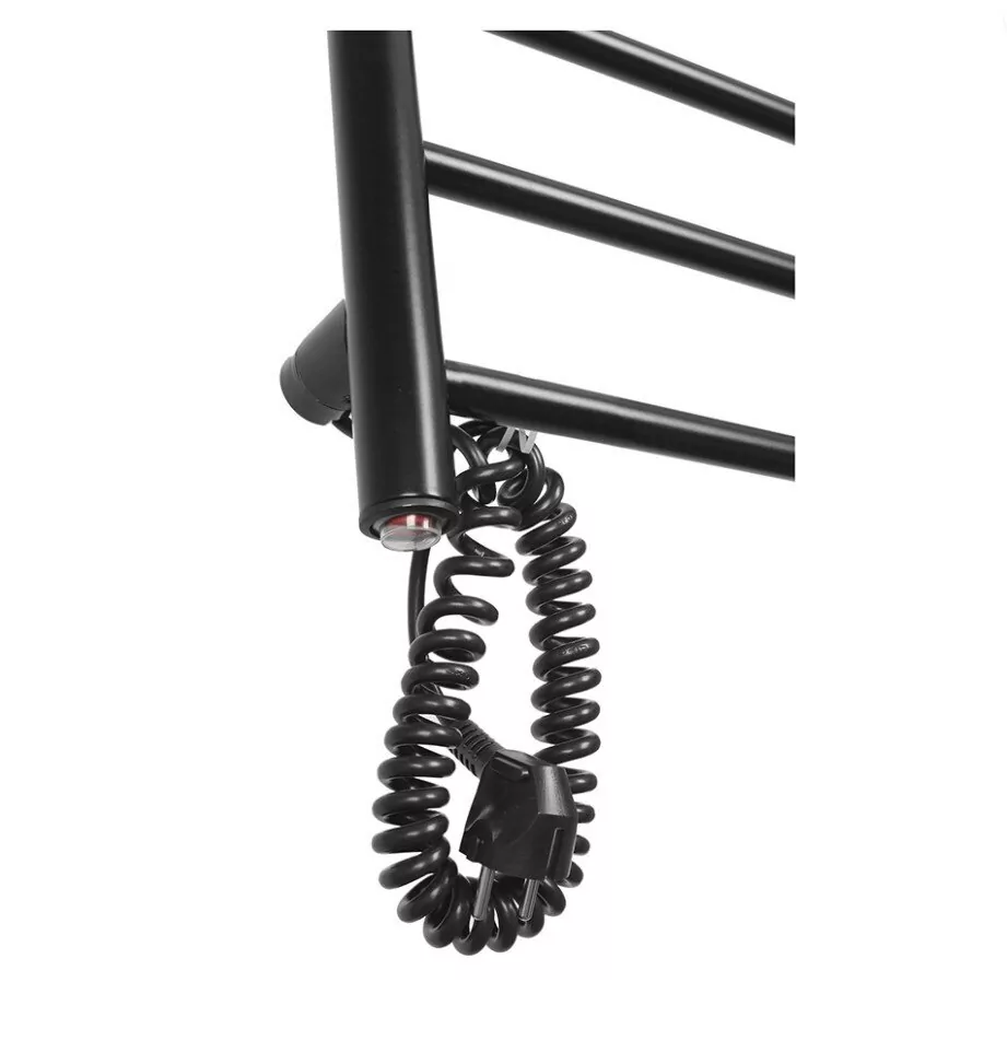 Полотенцесушитель электрический Domoterm Аврора DMT 109-5 50х71 EK L левый, черный матовый