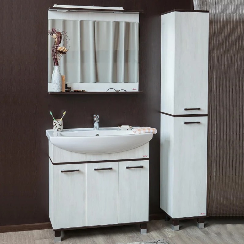 Мебель для ванной Sanflor Толедо 75 комплект, напольный, северное дерево