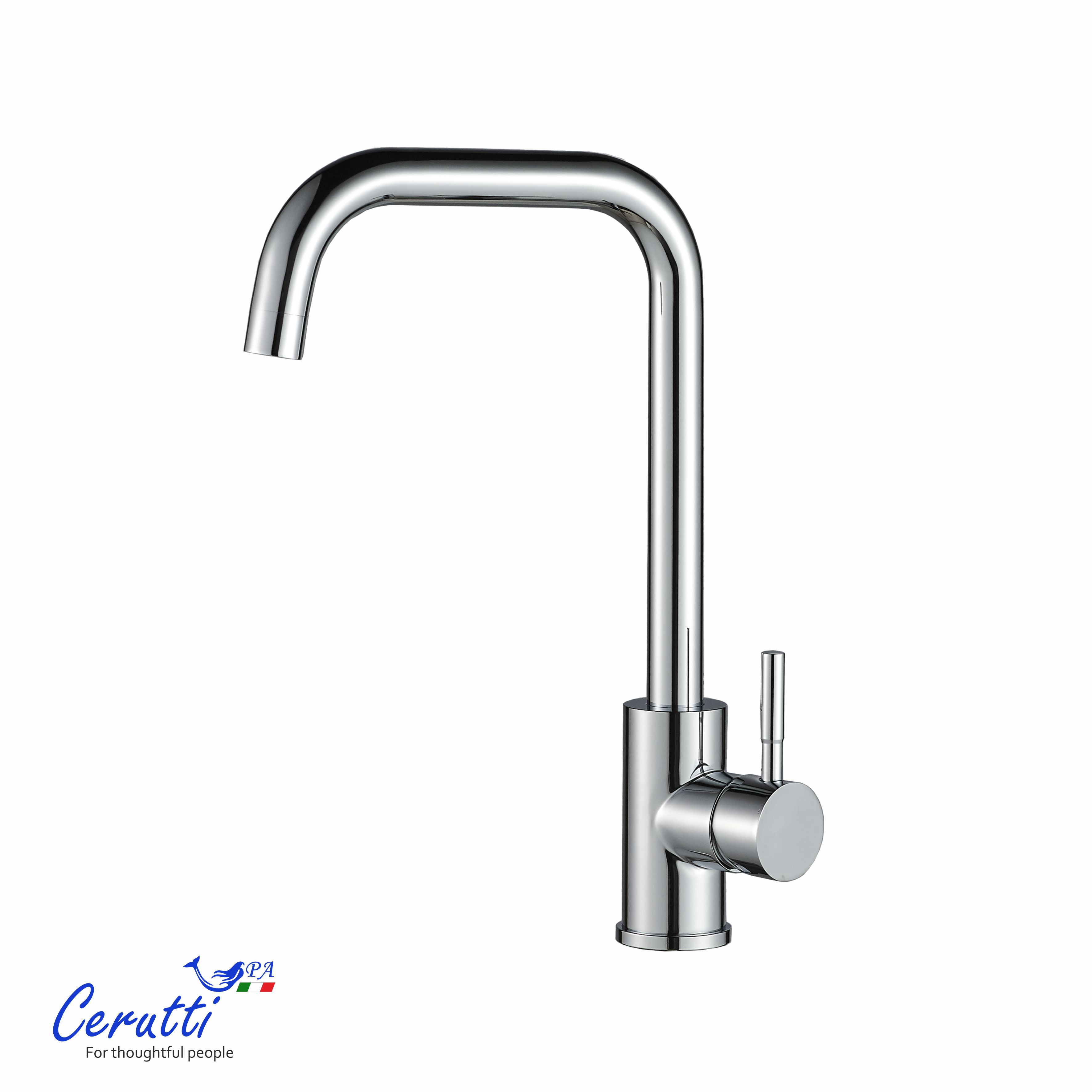 Cмеситель для кухни Ceruttispa Дуилио (DUILIO) из нержавеющей стали, цвет хром