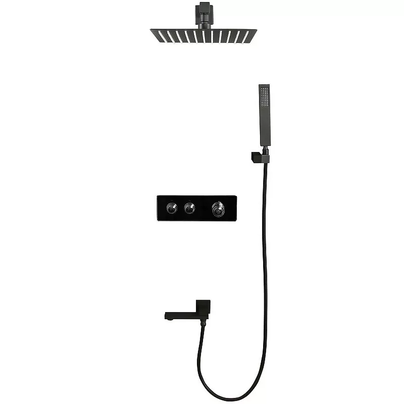 Душевой комплект ALMAes Stora TVZ-0899 черный матовый